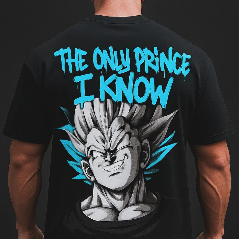 T-shirt oversize The Only Prince I Know is Vegeta