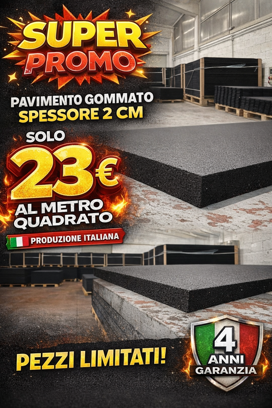 Mattonelle in gomma anti-trauma palestra, Crossfit, grana extrafine No odori