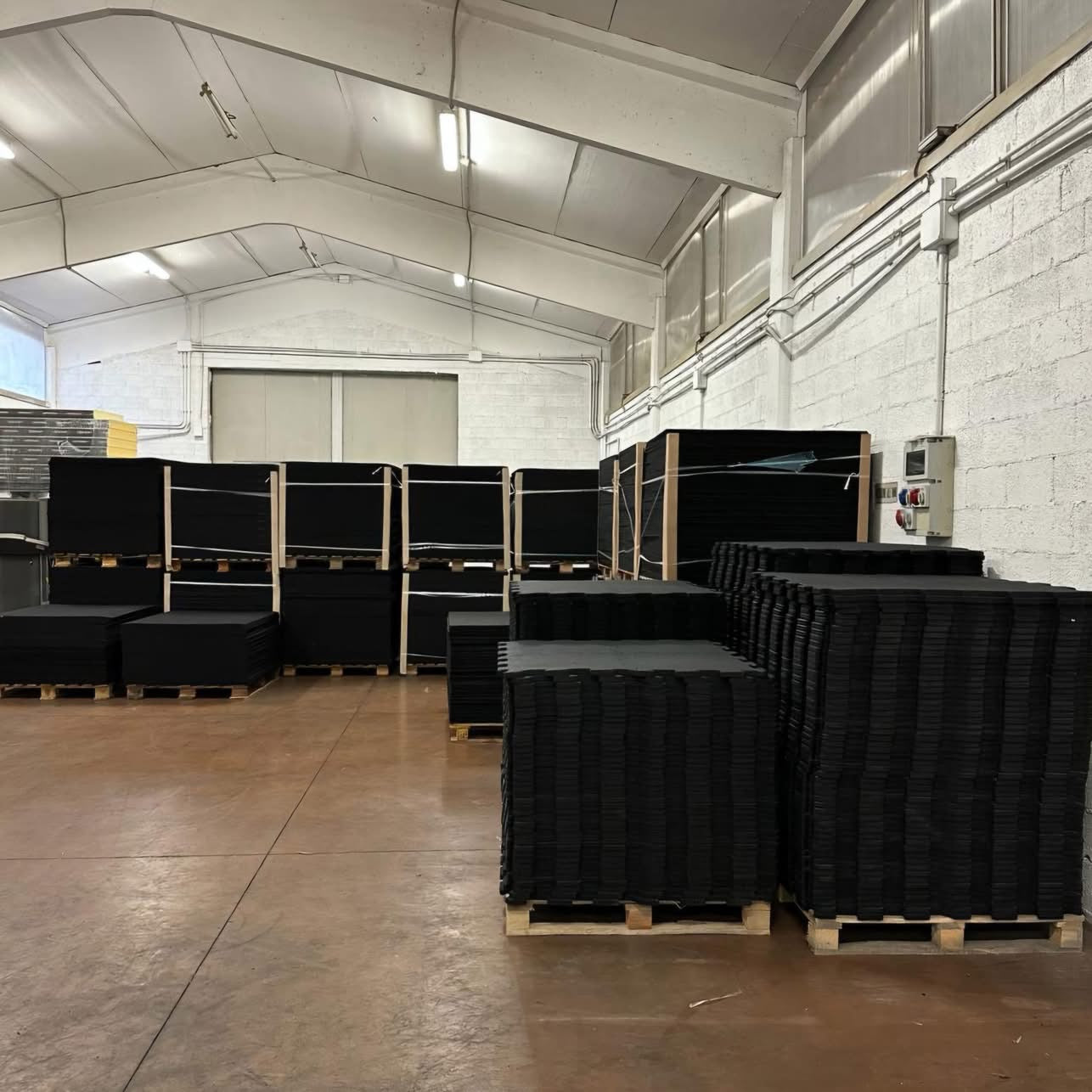 Mattonelle in gomma anti-trauma palestra, Crossfit, grana extrafine No odori