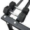 Serie di 4 coppie manubri esagonali gommati Black 32,5-40 Kg