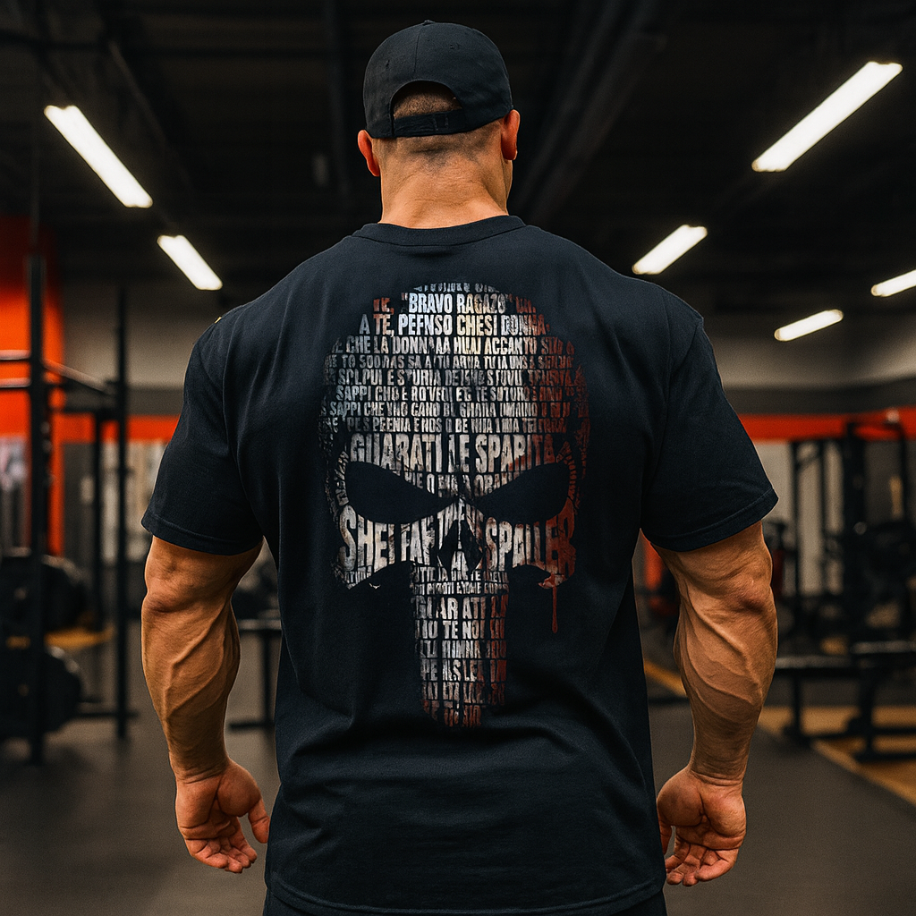 T-shirt oversize/ L’unico vero Punisher (frank kastele)