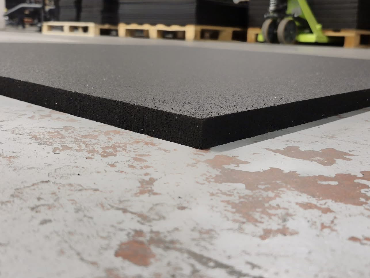 Mattonelle in gomma anti-trauma palestra, Crossfit, grana extrafine No odori