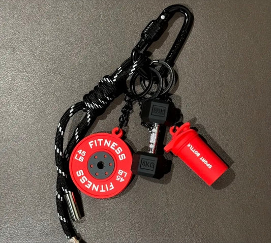 Portachiavi Sportivi con Bilanciere e Manubri.