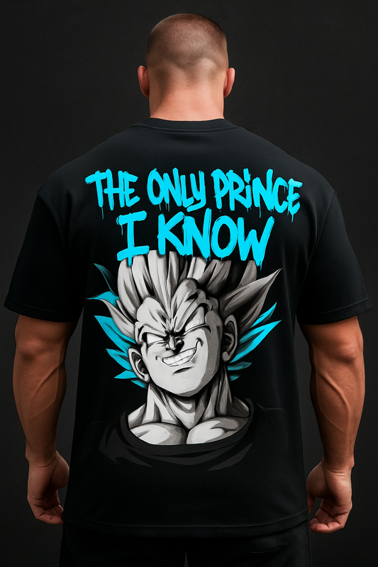 T-shirt oversize The Only Prince I Know is Vegeta